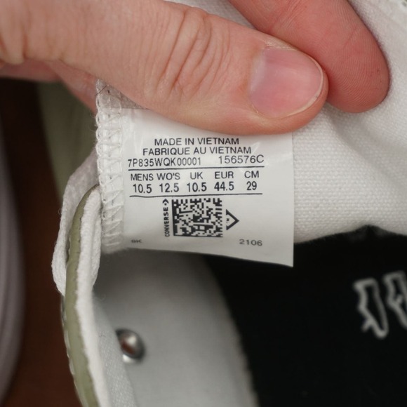 Converse All Star Ox Leather Sneakers Lace Up Green Low Top Casual Shoes 10.5 - Picture 7 of 9